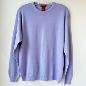 Marbas Women's Extra Fine Merino Wool Sweater Medium Lavender Office Classic